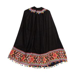 Alphanic Woman/Girl Rajasthani Jaipuri Traditional Ethnic EmbroideryFloor Length Skirt Black